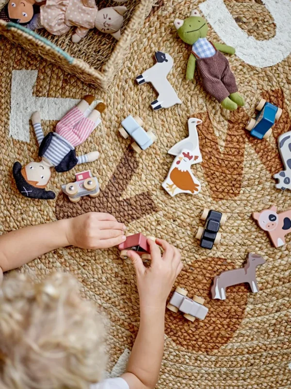 Kids Bloomingville Mini Rugs And Playmats>Dinne Rug ABC, Brown, Jute –