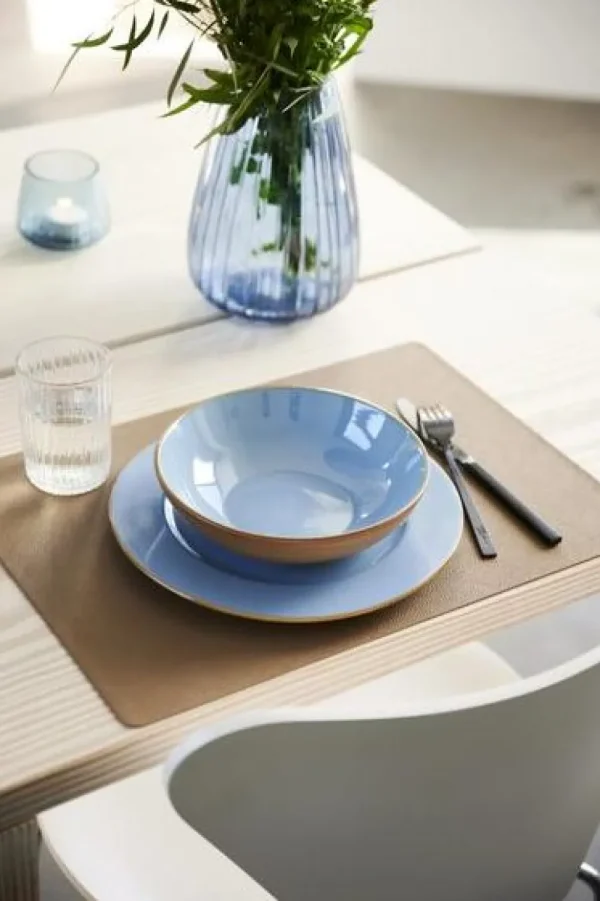 Bitz Kitchen>Dinner Plates Wood Ocean Ø 27 cm, 6 pieces, Light Blue –