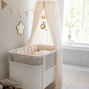 Kids Sebra Interior Bed Canopies>Dobby Weave Canopy, Birchbark rose – Sebra