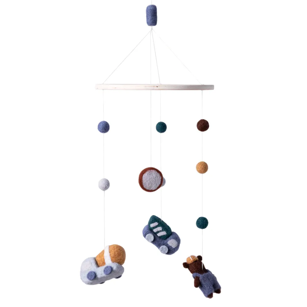 felted_baby_mobile_busy_b_0.webp Kids Sebra Interior Mobiles>Felted baby mobile, Busy Builders – Sebra