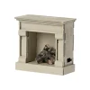 Kids Maileg Doll Accessories>Fireplace, Mouse Off white –