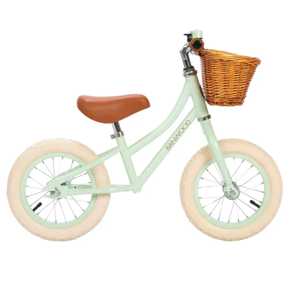 first_go_balance_bike_pal_0.webp Kids Banwood Outdoor Toys | Bikes, Scooters And Helmets>First Go! Balance Bike Pale Mint –