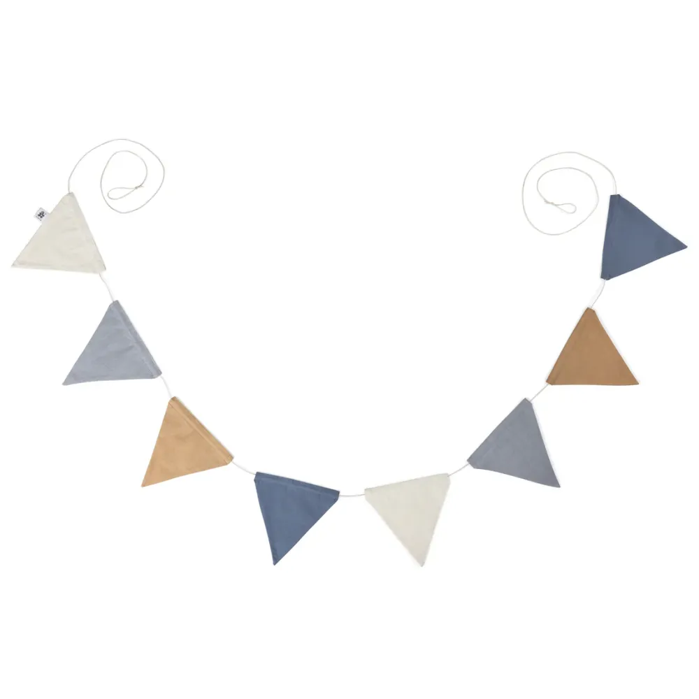 flags_doublesided_forest__0.webp Kids Sebra Interior Garlands | Birthday / Party>Flags double-sided, Forest lake blue – Sebra