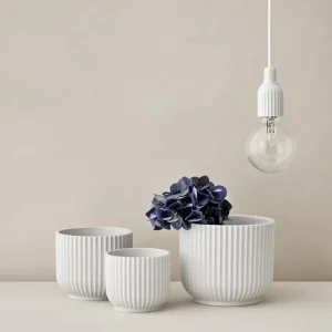Lyngby Porcelain Ceramics And Vases>Flowerpot Large, White – Lyngby