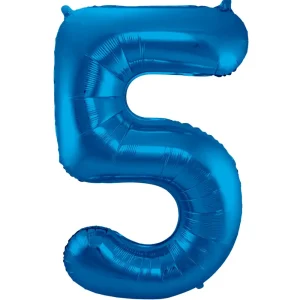 Kids Nordichaus Birthday / Party>Foil Balloon 5 Blue – 86 cm