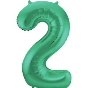 Kids Nordichaus Birthday / Party>Foil Balloon 2 Green Metallic Mat – 86 cm