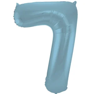 Kids Nordichaus Birthday / Party>Foil Balloon 7 Pastel Blue Metallic Matt – 86 cm