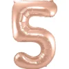 Kids Nordichaus Birthday / Party>Foil Balloon 5 Rose Gold – 86 cm