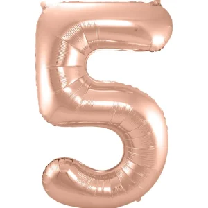 Kids Nordichaus Birthday / Party>Foil Balloon 5 Rose Gold – 86 cm