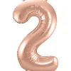 Kids Nordichaus Birthday / Party>Foil Balloon 2 Rose Gold – 86 cm