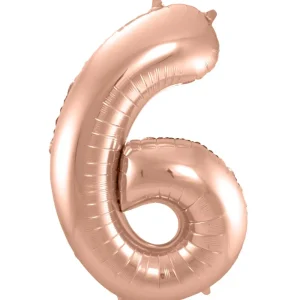 Kids Nordichaus Birthday / Party>Foil Balloon 6 Rose Gold – 86 cm