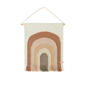 Kids OYOY Mini Wall Rugs>Follow The Rainbow Mini Wall Rug, Choko –