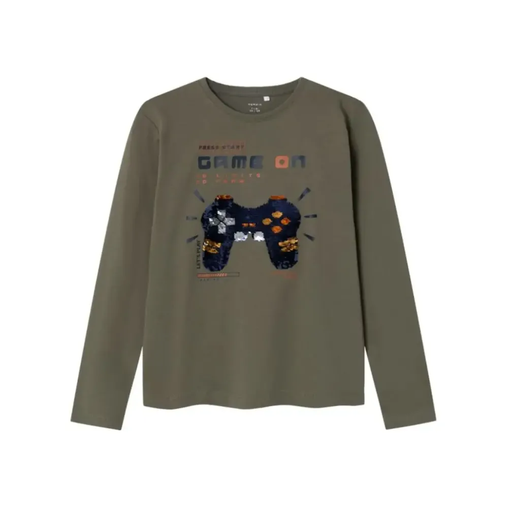 gamer_glitter_shirt__name_0.webp Kids/BOY Name It Teen Boy 8+ | Boy 2-8Y>Gamer Glitter Shirt –