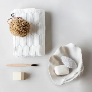 Mette Ditmer Textiles | Bathroom Textiles>GEO Guest Towels Off white 35×55 2 pack –