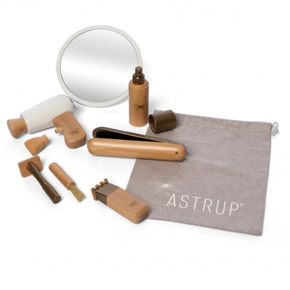 hair_dresser_set___parts__2.webp Kids By Astrup Wooden Toys | Christmas Toys>Hair dresser set – 9 parts –