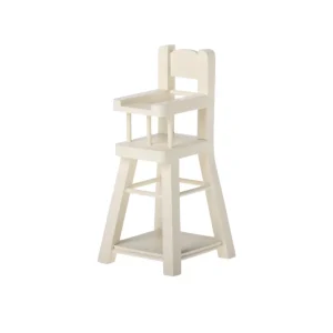 Kids Maileg Doll Accessories>High chair, Micro White –