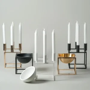 By Lassen Easter Decorations | Design Figures>Kubus 4 Candleholder, White –