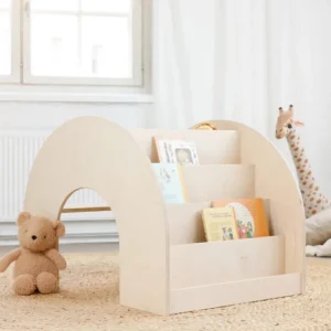 Kids Fitwood of Scandinavia Wooden Toys | Christmas Toys>Kumpu Montessori Bookshelf White – Fitwood