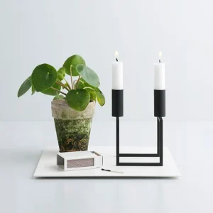 By Lassen Candle And Holders>Line Candleholder, black –