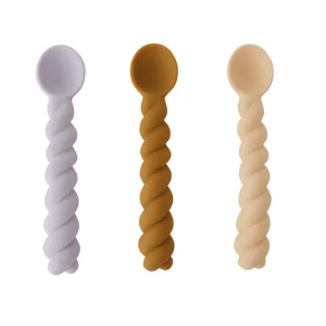 Kids OYOY Mini Dinnertime>Mellow Twisted Spoon Set of 3 Purple Mix – OYOY