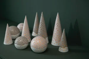 Kähler Design Christmas Decorations | Ceramics And Vases>Nobili Tealight holder Ø12 cm, warm grey – Kähler