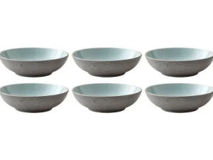 Bitz Kitchen>Pasta plates Ø 20 cm 6 pieces, grey / light blue –