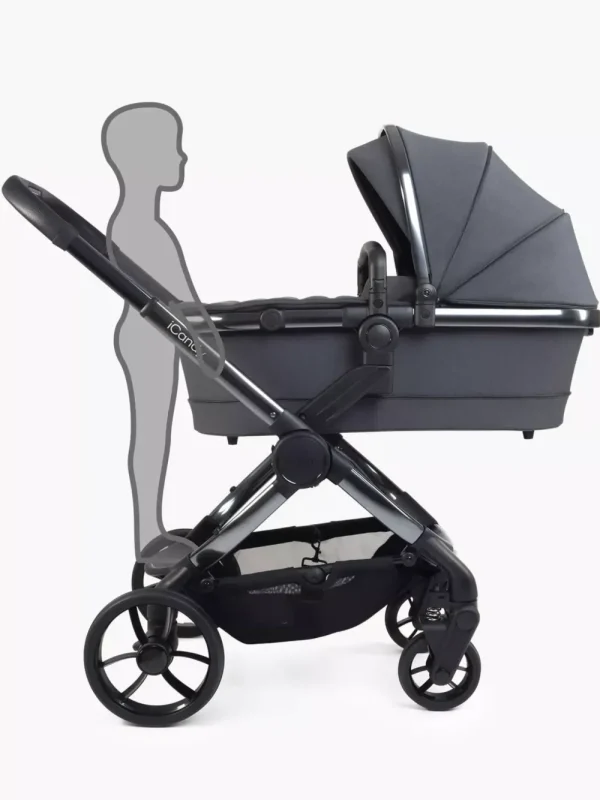 Kids iCandy Baby Travel>Peach 7 Pushchair and Carrycot Dark Grey –