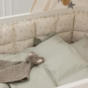 Kids Sebra Interior Baby And Kids Bedding>Percale Baby Bed linen, Mist green – Sebra