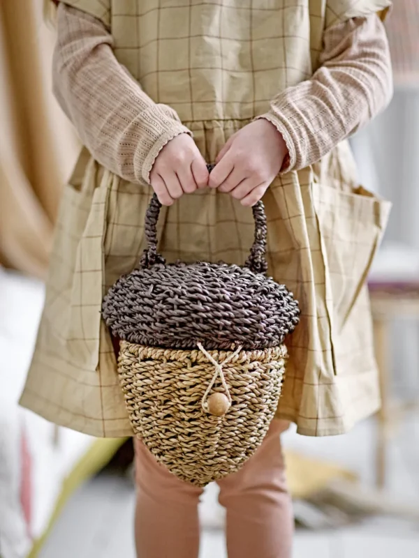 Kids Bloomingville Mini Storage>Pippa Bag, Brown, Bankuan Grass – Bloomingville