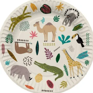 Kids Nordichaus Birthday / Party>Plates Zoo Party 23cm – 8 pieces