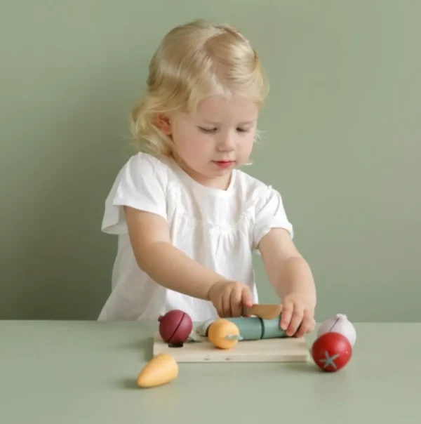 Kids Little Dutch Wooden Toys | Play Food>Play food Wooden cutting vegetables –