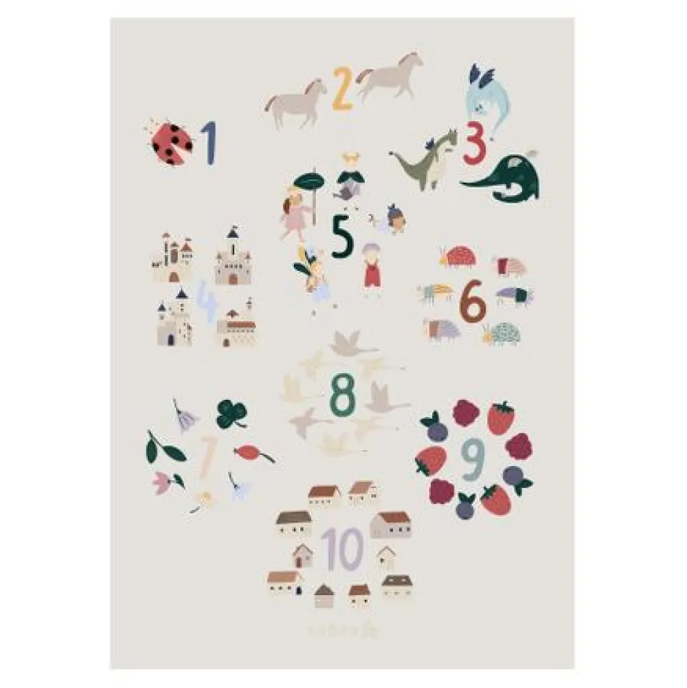 poster_numbers__pixiedrag_0.webp Kids Sebra Interior Kids Posters>Poster Numbers 1-10, Pixie/Dragon, FSC Mix – Sebra