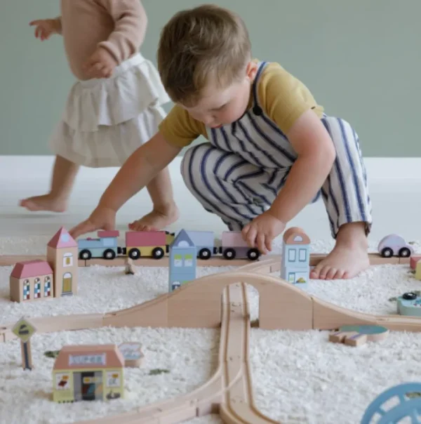 Kids Little Dutch Wooden Toys | Christmas Toys>Railway Train XXL Set, Starterkit –