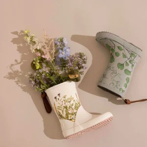 Kids Bisgaard Baby Girl>Rubber boot Beige, Flowers –