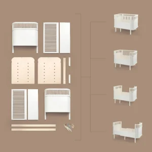 Kids Sebra Interior Kids Furniture>Sebra Bed, Baby & Jr., Grey, FSC Mix – Sebra