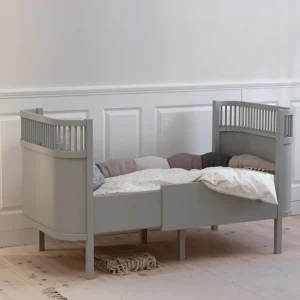 Kids Sebra Interior Kids Furniture>Sebra Bed, Baby & Jr. Stone Grey – Sebra