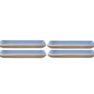 Bitz Kitchen>Serving Plates 4 pcs. Wood Light blue /Beige –