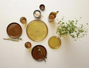 Bitz Kitchen>Serving plates Kusintha 6 pieces Ø30, Amber –