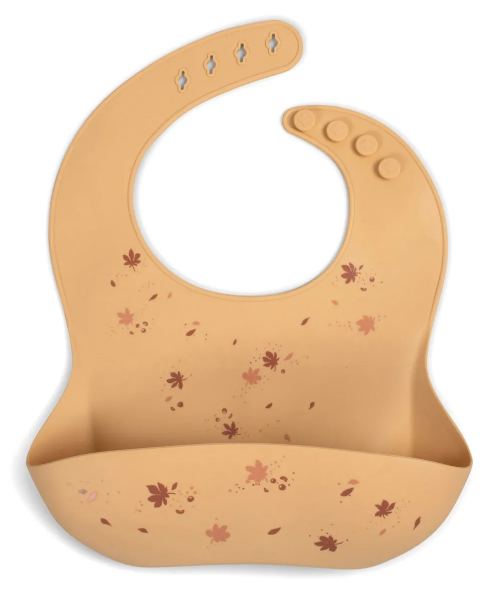 silicone_bib_with_print_c_0.webp Kids FILIBABBA Dinnertime>Silicone bib with print Chestnuts –