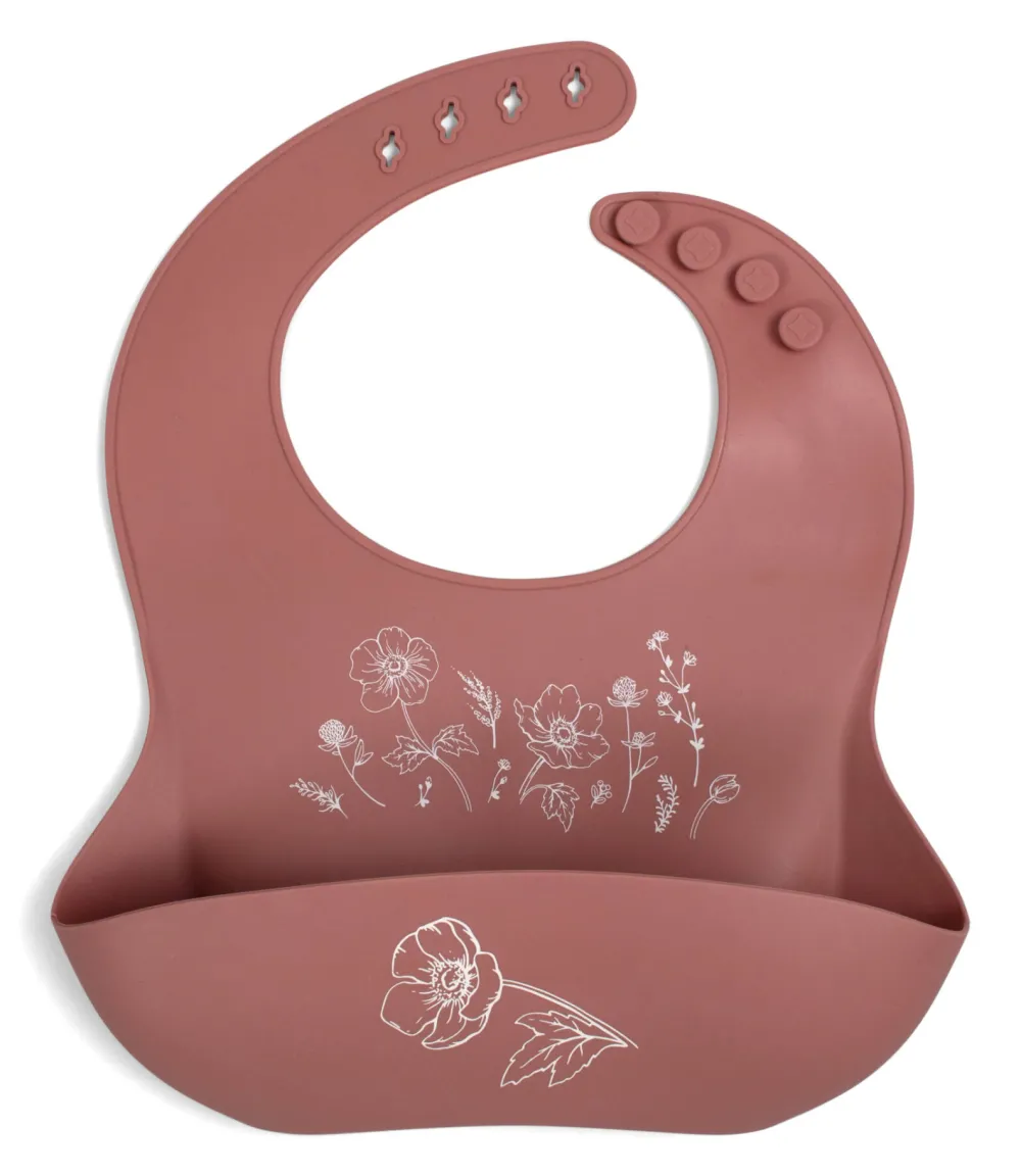 silicone_bib_with_print_f_0.webp Kids FILIBABBA Dinnertime>Silicone bib with print Fall Flowers –