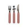 Kids FILIBABBA Dinnertime>Silicone cutlery set Rose –