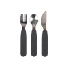 Kids FILIBABBA Dinnertime>Silicone cutlery set, Stone Grey –