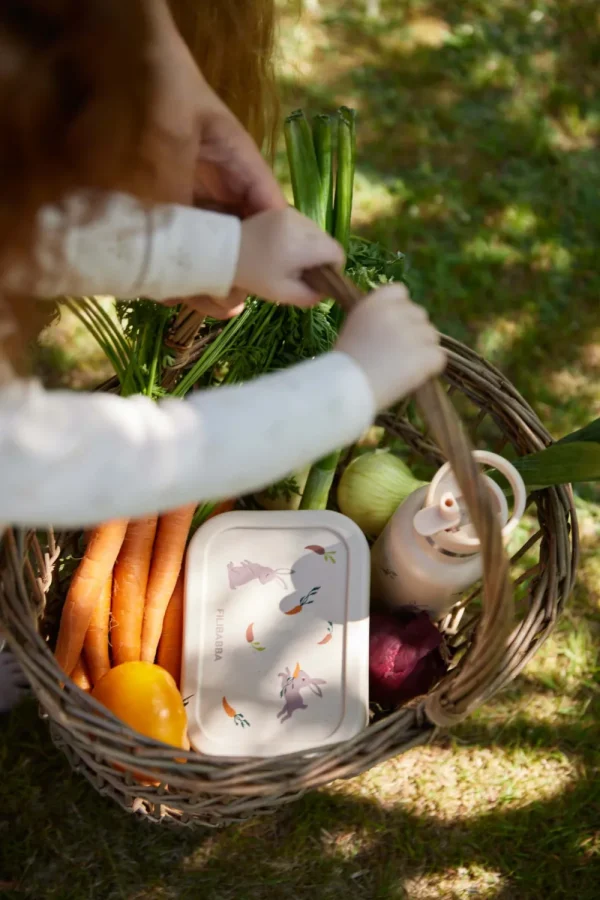 Kids FILIBABBA Dinnertime>Silicone lunchbox, Carrot Thief –