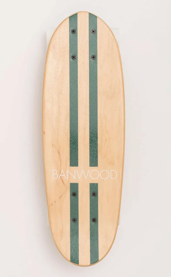 Kids Banwood Bikes, Scooters And Helmets | Balance Toys>Skateboard Green Stripe –