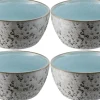 Bitz Kitchen>Snack Bowls Ø 12 cm 4 pieces, Grey / Light Blue –