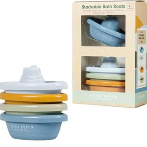 Kids Little Dutch Bath Toys | Baby Toys>Stackable Bath Boats Blue –