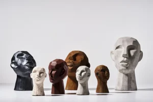 Villa Collection Ceramics And Vases>Stand sculpture head –