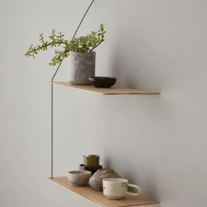 Woud Storage Shelves>Stedge Shelf 60 cm, White Pigmented Oak –