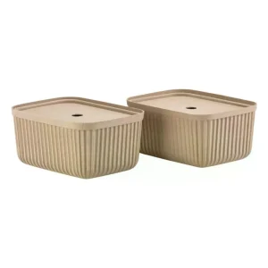 Kids Zone Denmark Storage | Storage>Storage Box Pulp Beige M, 2 pcs. –