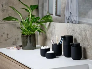Zone Denmark Toothbrush Mugs | Bathroom Accessories>Storage Box, Ume Black –